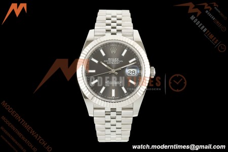 Rolex - Datejust 126334 41mm Jub Flt 904L SS/SS Gry/Stk SEEK SH3235