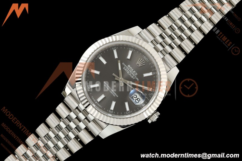 Rolex - Datejust 126334 41mm Jub Flt 904L SS/SS Gry/Stk SEEK SH3235