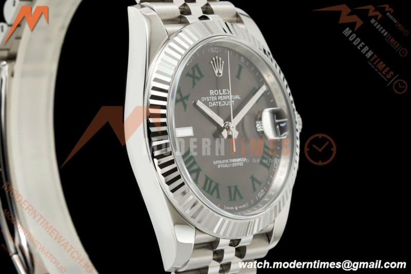 Rolex - Datejust 126334 41mm Wimbledon Jub Flt 904L SS/SS Grey/Rmn VF DD3235