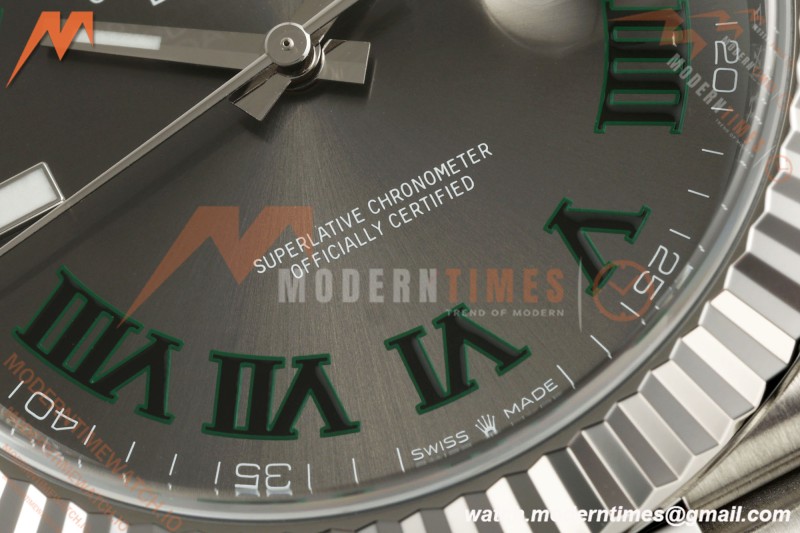 Rolex - Datejust 126334 41mm Wimbledon Jub Flt 904L SS/SS Grey/Rmn VF DD3235
