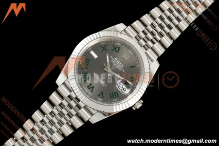 Rolex - Datejust 126334 41mm Wimbledon Jub Flt 904L SS/SS Grey/Rmn VF DD3235 | 롤렉스 - 데이트저스트 126334 41mm 윔블던 주브 Flt 904L SS/SS 그레이/Rmn VF DD3235