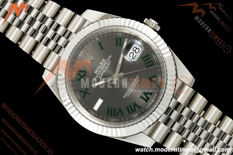 Rolex - Datejust 126334 41mm Wimbledon Jub Flt 904L SS/SS Grey/Rmn VF DD3235