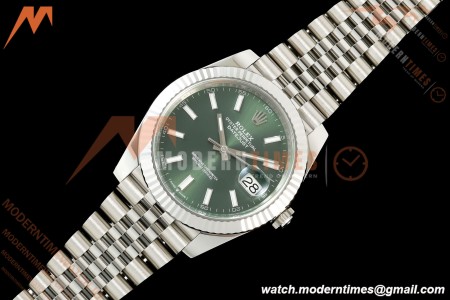 Rolex - Datejust 126334 41mm Jub Flt 904L SS/SS Mint Green VF DD3235