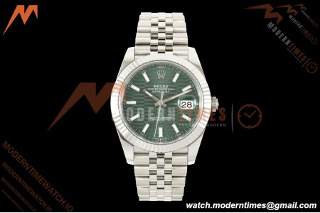 Rolex - Datejust 126334 41mm Jub Flt 904L SS/SS F-Grn/Stk VF DD3235