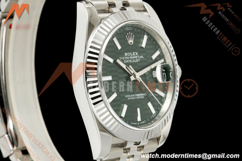 Rolex - Datejust 126334 41mm Jub Flt 904L SS/SS F-Grn/Stk VF DD3235 | 롤렉스 - 데이트저스트 126334 41mm 주브 Flt 904L SS/SS F-Grn/Stk VF DD3235