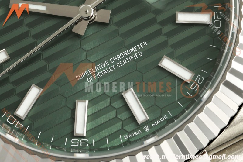 Rolex - Datejust 126334 41mm Jub Flt 904L SS/SS F-Grn/Stk VF DD3235 | 롤렉스 - 데이트저스트 126334 41mm 주브 Flt 904L SS/SS F-Grn/Stk VF DD3235