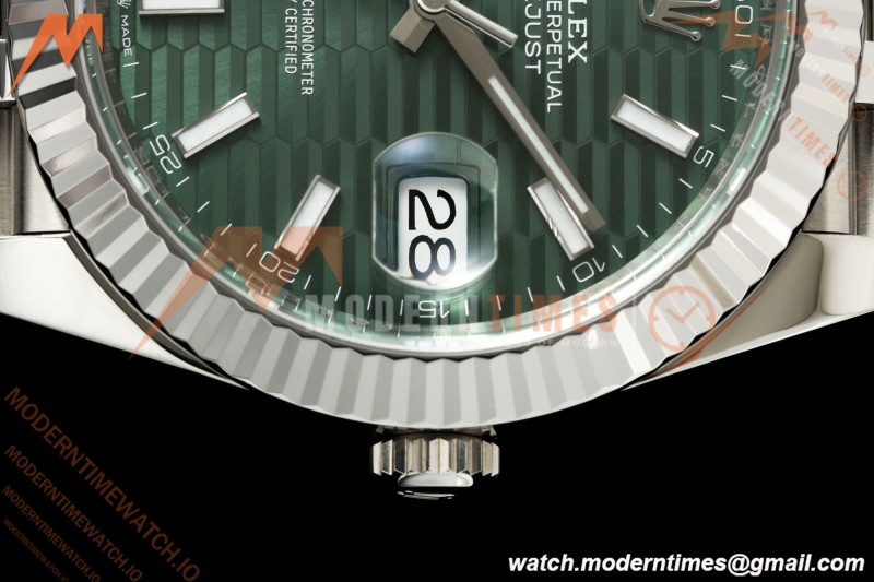 Rolex - Datejust 126334 41mm Jub Flt 904L SS/SS F-Grn/Stk VF DD3235 | 롤렉스 - 데이트저스트 126334 41mm 주브 Flt 904L SS/SS F-Grn/Stk VF DD3235