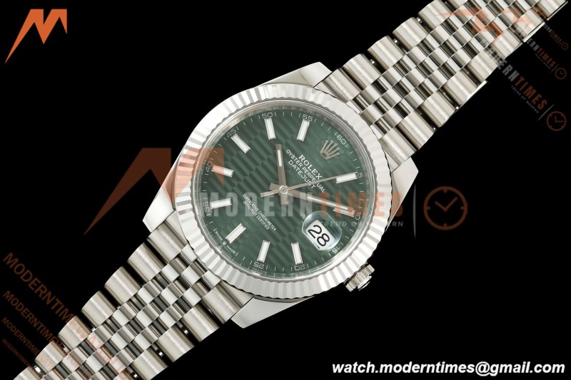 Rolex - Datejust 126334 41mm Jub Flt 904L SS/SS F-Grn/Stk VF DD3235 | 롤렉스 - 데이트저스트 126334 41mm 주브 Flt 904L SS/SS F-Grn/Stk VF DD3235