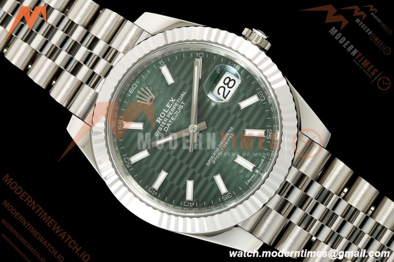 Rolex - Datejust 126334 41mm Jub Flt 904L SS/SS F-Grn/Stk VF DD3235 | 롤렉스 - 데이트저스트 126334 41mm 주브 Flt 904L SS/SS F-Grn/Stk VF DD3235