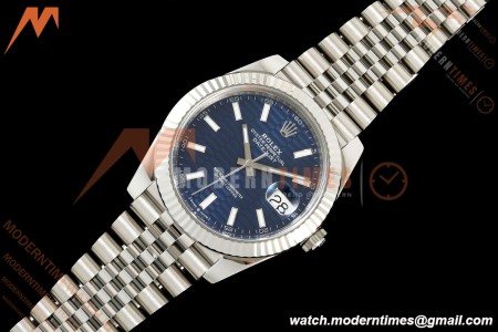 Rolex - Datejust 126334 41mm Jub Flt 904L SS/SS F-Blu/Stk VF DD3235