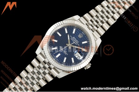 Rolex - Datejust 126334 41mm Jub Flt 904L SS/SS F-Blu/Stk VF DD3235