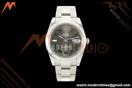 Rolex - Datejust 126334 41mm Wimbledon Oys Flt 904L SS/SS Grey/Rmn VF DD3235