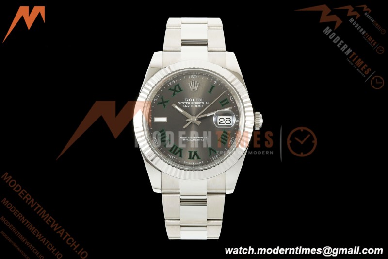 Rolex - Datejust 126334 41mm Wimbledon Oys Flt 904L SS/SS Grey/Rmn VF DD3235