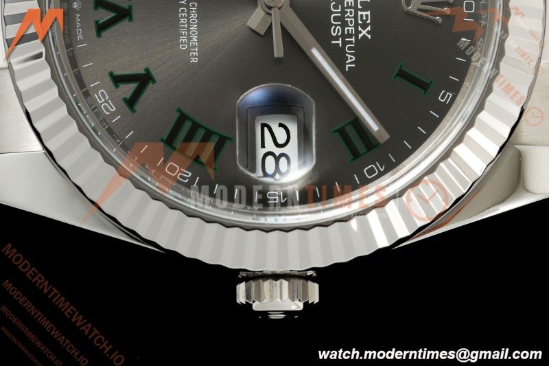 Rolex - Datejust 126334 41mm Wimbledon Oys Flt 904L SS/SS Grey/Rmn VF DD3235