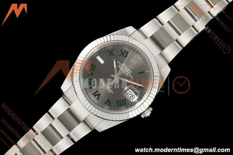 Rolex - Datejust 126334 41mm Wimbledon Oys Flt 904L SS/SS Grey/Rmn VF DD3235