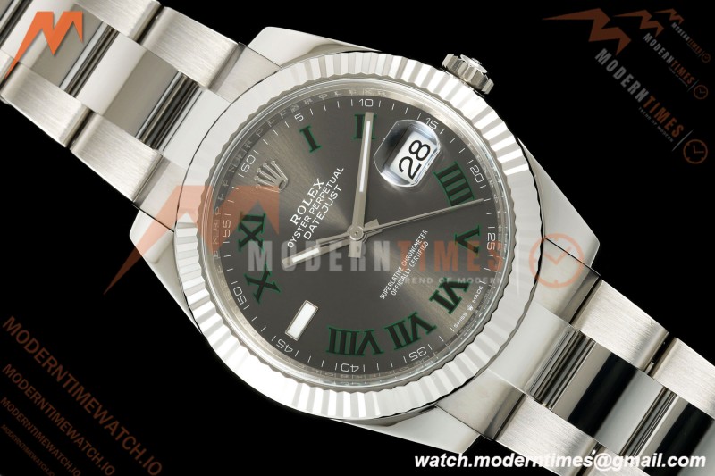 Rolex - Datejust 126334 41mm Wimbledon Oys Flt 904L SS/SS Grey/Rmn VF DD3235