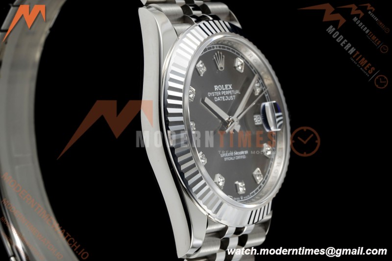 Rolex - Datejust 126334 41mm Jub Flt 904L SS/SS Gray/Dia Clean Plus DD3235 | 롤렉스 - 데이트저스트 126334 41mm 주빌리 브레이슬릿 904L 스테인리스 스틸/스테인리스 스틸 그레이 다이얼/다이아몬드 클린 플러스 DD3235 무브먼트