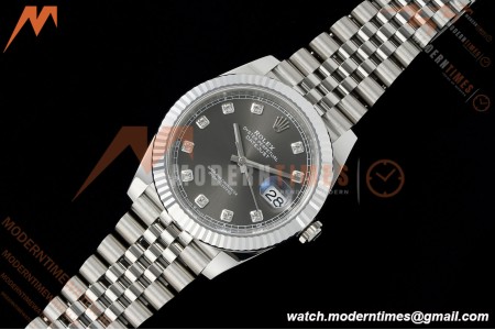 Rolex - Datejust 126334 41mm Jub Flt 904L SS/SS Gray/Dia Clean Plus DD3235