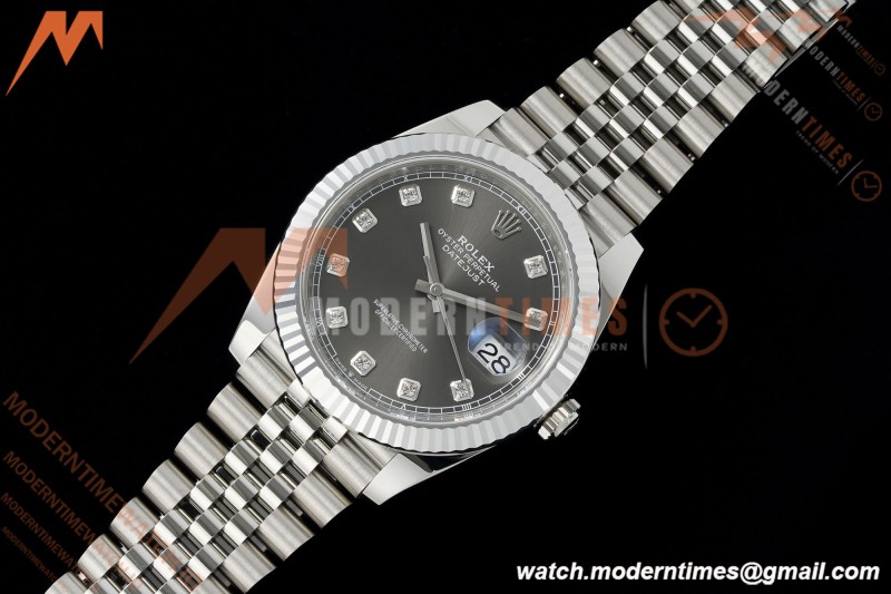 Rolex - Datejust 126334 41mm Jub Flt 904L SS/SS Gray/Dia Clean Plus DD3235 | 롤렉스 - 데이트저스트 126334 41mm 주빌리 브레이슬릿 904L 스테인리스 스틸/스테인리스 스틸 그레이 다이얼/다이아몬드 클린 플러스 DD3235 무브먼트