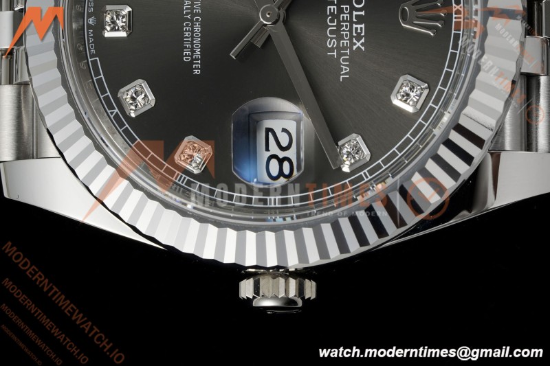 Rolex - Datejust 126334 41mm Jub Flt 904L SS/SS Gray/Dia Clean Plus DD3235 | 롤렉스 - 데이트저스트 126334 41mm 주빌리 브레이슬릿 904L 스테인리스 스틸/스테인리스 스틸 그레이 다이얼/다이아몬드 클린 플러스 DD3235 무브먼트