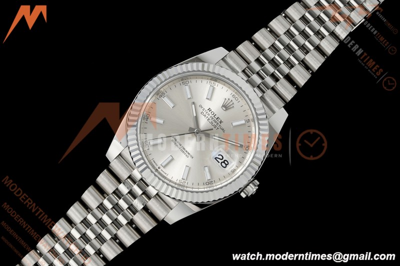Rolex - Datejust 126334 41mm Jub Flt 904L SS/SS Silv/Stk Clean Plus DD3235