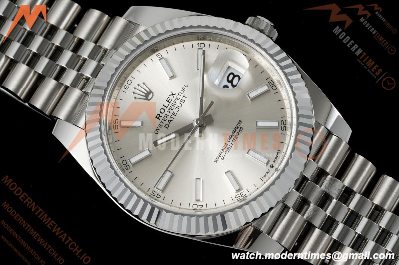Rolex - Datejust 126334 41mm Jub Flt 904L SS/SS Silv/Stk Clean Plus DD3235