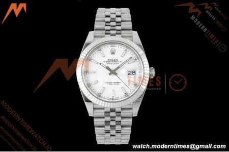 Rolex - Datejust 126334 41mm Jub Flt 904L SS/SS Wht/Stk Clean Plus DD3235
