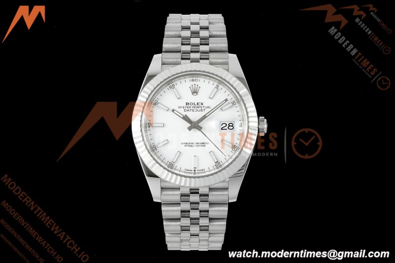 Rolex - Datejust 126334 41mm Jub Flt 904L SS/SS Wht/Stk Clean Plus DD3235