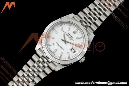 Rolex - Datejust 126334 41mm Jub Flt 904L SS/SS Wht/Stk Clean Plus DD3235