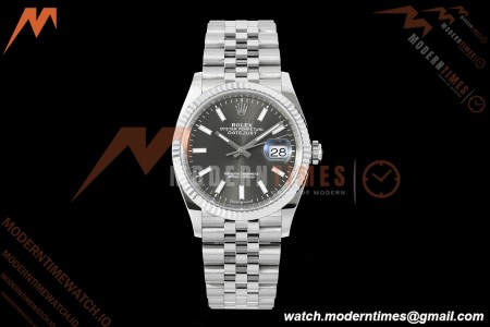 Rolex - Datejust 126234 36mm Jub Flt 904L SS/SS Gry/Stk Clean Plus DD3235