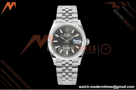 Rolex - Datejust 126234 36mm Jub Flt 904L SS/SS Gry/Stk Clean Plus DD3235