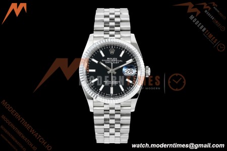 Rolex - Datejust 126234 36mm Jub Flt 904L SS/SS Blk/Stk Clean Plus DD3235