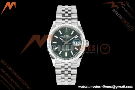 Rolex - Datejust 126234 36mm Jub Flt 904L SS/SS Grn/Stk Clean Plus DD3235