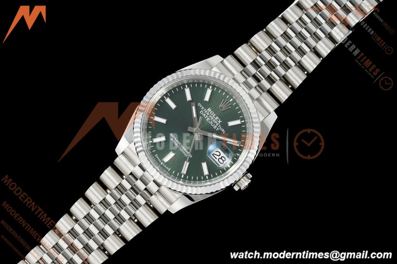 Rolex - Datejust 126234 36mm Jub Flt 904L SS/SS Grn/Stk Clean Plus DD3235