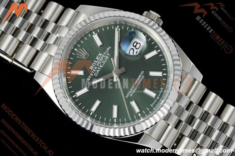 Rolex - Datejust 126234 36mm Jub Flt 904L SS/SS Grn/Stk Clean Plus DD3235