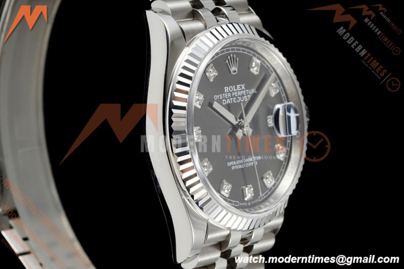 Rolex - Datejust 126234 36mm Jub Flt 904L SS/SS Gry/Dia Clean Plus DD3235