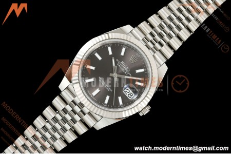 Rolex - Datejust 126334 41mm Jub Flt 904L SS/SS Gray/Stk ARF DD3235 | 롤렉스 데이트저스트 41 Ref.126334 41mm, 쥬빌리 브레이슬릿, 플루티드 베젤, 904L 스테인리스 스틸, 그레이 다이얼, 바 인덱스, ARF, DD3235 무브먼트