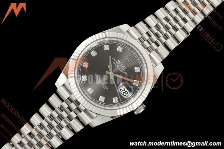 Rolex - Datejust 126334 41mm Jub Flt 904L SS/SS Gray/Dia ARF DD3235 | 롤렉스 데이트저스트 41 Ref.126334 41mm, 쥬빌리 브레이슬릿, 플루티드 베젤, 904L 스테인리스 스틸, 그레이 다이얼 다이아몬드 인덱스, ARF, DD3235 무브먼트
