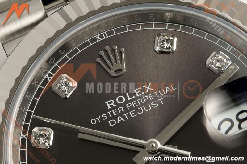 Rolex - Datejust 126334 41mm Jub Flt 904L SS/SS Gray/Dia ARF DD3235 | 롤렉스 데이트저스트 41 Ref.126334 41mm, 쥬빌리 브레이슬릿, 플루티드 베젤, 904L 스테인리스 스틸, 그레이 다이얼 다이아몬드 인덱스, ARF, DD3235 무브먼트