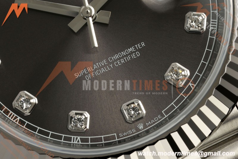 Rolex - Datejust 126334 41mm Jub Flt 904L SS/SS Gray/Dia ARF DD3235 | 롤렉스 데이트저스트 41 Ref.126334 41mm, 쥬빌리 브레이슬릿, 플루티드 베젤, 904L 스테인리스 스틸, 그레이 다이얼 다이아몬드 인덱스, ARF, DD3235 무브먼트