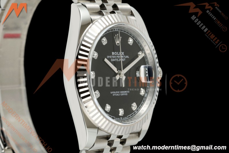 Rolex - Datejust 126334 41mm Jub Flt 904L SS/SS Blk/Dia ARF DD3235
