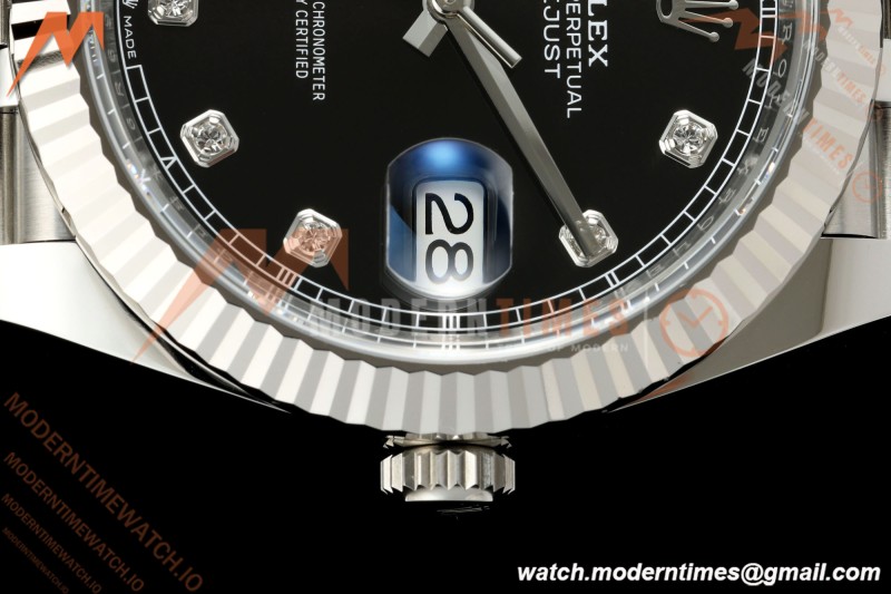 Rolex - Datejust 126334 41mm Jub Flt 904L SS/SS Blk/Dia ARF DD3235