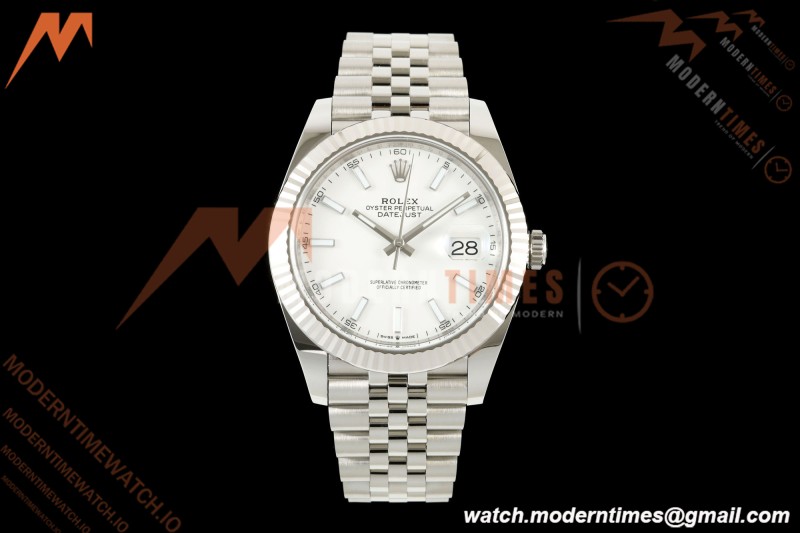 Rolex - Datejust 126334 41mm Jub Flt 904L SS/SS Wht/Stk ARF DD3235