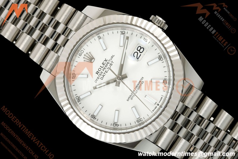 Rolex - Datejust 126334 41mm Jub Flt 904L SS/SS Wht/Stk ARF DD3235