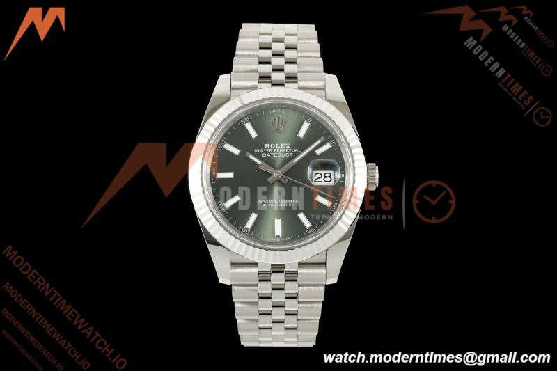 Rolex - Datejust 126334 41mm Jub Flt 904L SS/SS Grn/Stk ARF DD3235