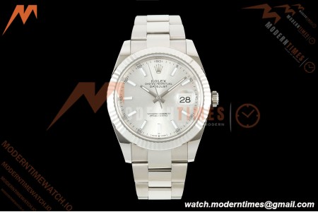 Rolex - Datejust 126334 41mm Oys Flt 904L SS/SS Silv/Stk ARF DD3235 | 롤렉스 - 데이트저스트 126334 41mm 오이스터 플랫 904L 스테인리스 스틸/스테인리스 스틸 실버/스틱 다이얼 ARF DD3235 무브먼트