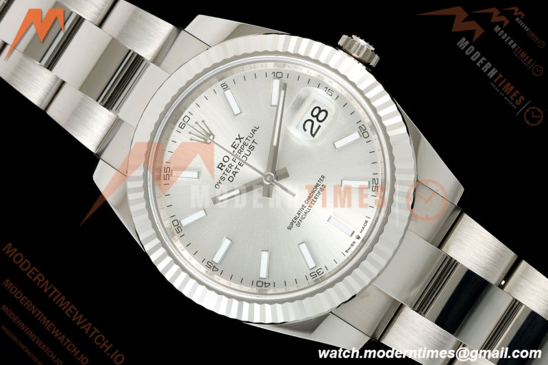 Rolex - Datejust 126334 41mm Oys Flt 904L SS/SS Silv/Stk ARF DD3235