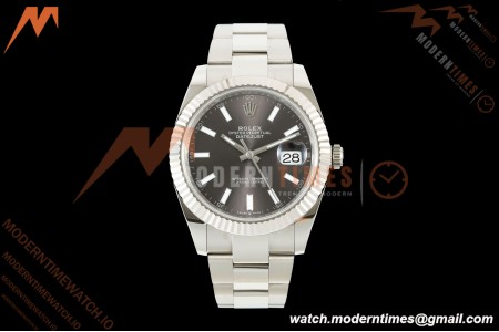 Rolex - Datejust 126334 41mm Oys Flt 904L SS/SS Gray/Stk ARF DD3235 | 롤렉스 데이저스트 126334, 41mm, 오이스터 브레이슬릿, 플루티드 베젤, 904L 스테인리스 스틸 케이스/브레이슬릿, 그레이 다이얼, 스틱 인덱스, ARF, DD3235 무브먼트