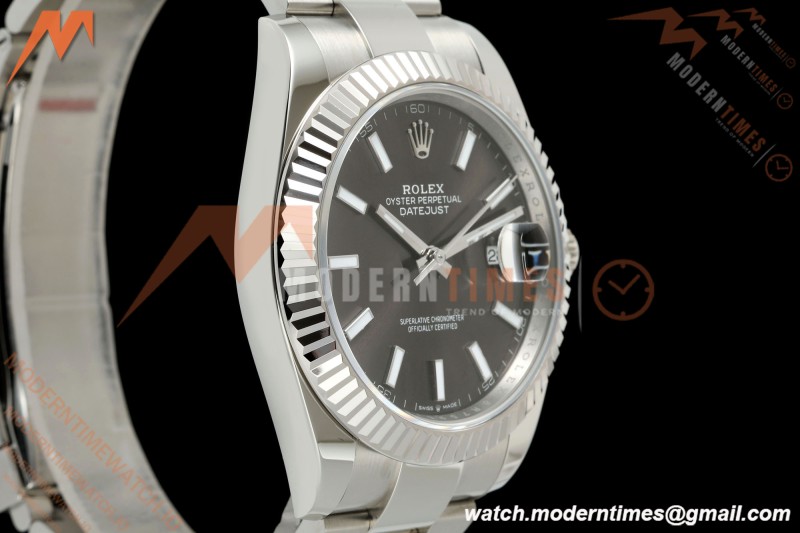 Rolex - Datejust 126334 41mm Oys Flt 904L SS/SS Gray/Stk ARF DD3235 | 롤렉스 데이저스트 126334, 41mm, 오이스터 브레이슬릿, 플루티드 베젤, 904L 스테인리스 스틸 케이스/브레이슬릿, 그레이 다이얼, 스틱 인덱스, ARF, DD3235 무브먼트