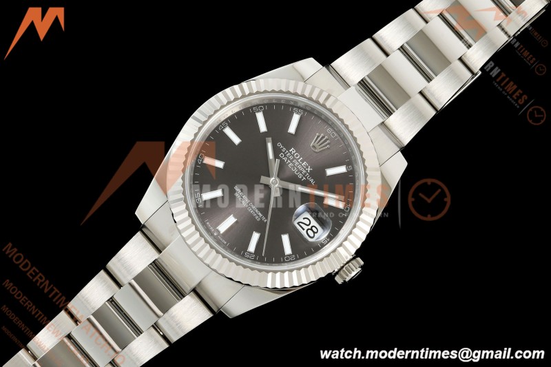 Rolex - Datejust 126334 41mm Oys Flt 904L SS/SS Gray/Stk ARF DD3235 | 롤렉스 데이저스트 126334, 41mm, 오이스터 브레이슬릿, 플루티드 베젤, 904L 스테인리스 스틸 케이스/브레이슬릿, 그레이 다이얼, 스틱 인덱스, ARF, DD3235 무브먼트